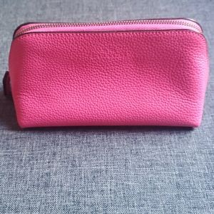 Coach Pebbled Leather Cosmetic Bag